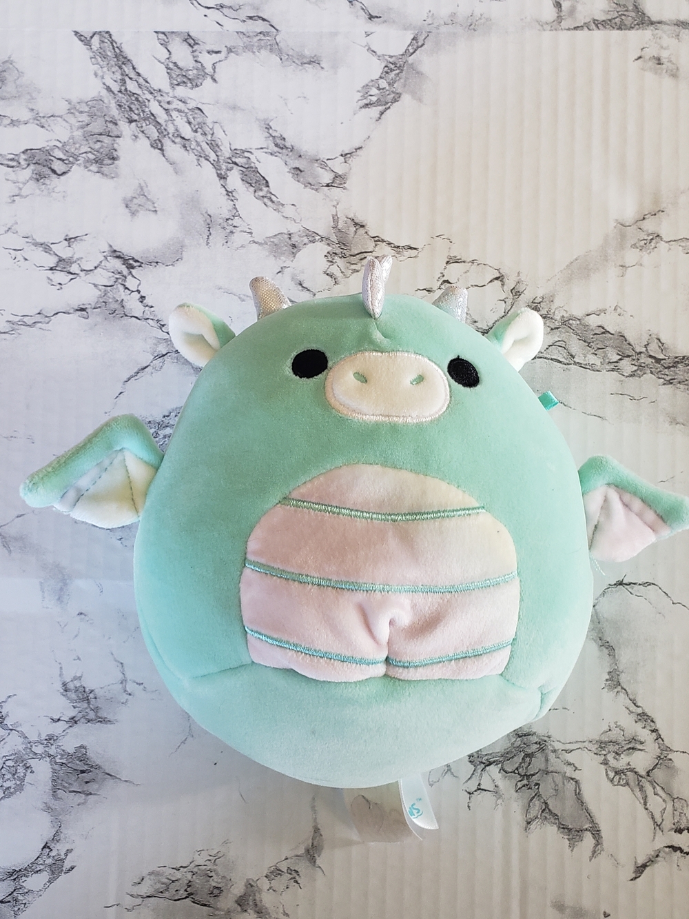 Squishmallows Mint Green and Light Pink Dragon Plush. Miles The Dragon.